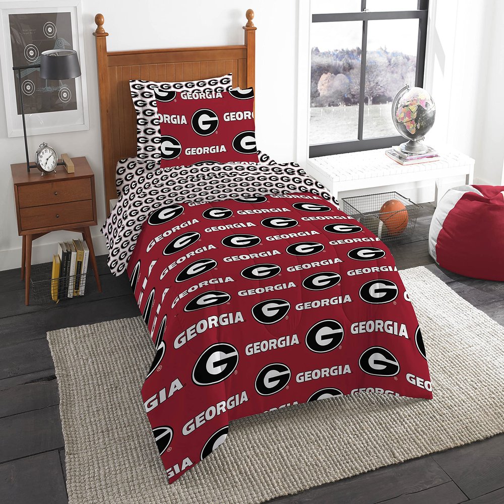 Northwest NCAA Georgia Bulldogs Unisex-Adult Bed in a Bag Set, Twin, Rotary