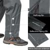 33,000ft Men's Rain Pants, Waterproof Rain Over Pants, Windproof Outdoor Pants for Hiking, Fishing Grey view 4
