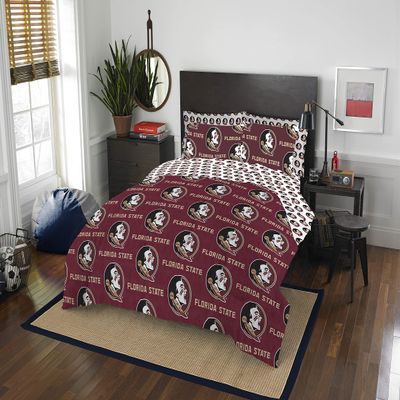 Northwest NCAA Florida State Seminoles Unisex-Adult Bed in a Bag Set, Queen, Rotary