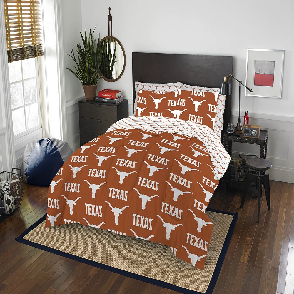 Northwest NCAA Texas Longhorns Unisex-Adult Bed in a Bag Set, Twin, Rotary