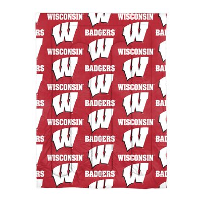 Northwest NCAA Wisconsin Badgers Unisex-Adult Bed in a Bag Set, Full, Rotary