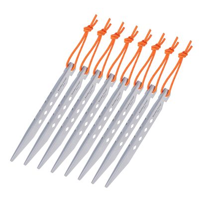 iBasingo 8pcs/lot Titanium Pegs 16.5CM V-Shaped Ultralight Camping Tent Stakes Outdoor Tent Nails Pegs Hardware for Soft Ground Ti4007P