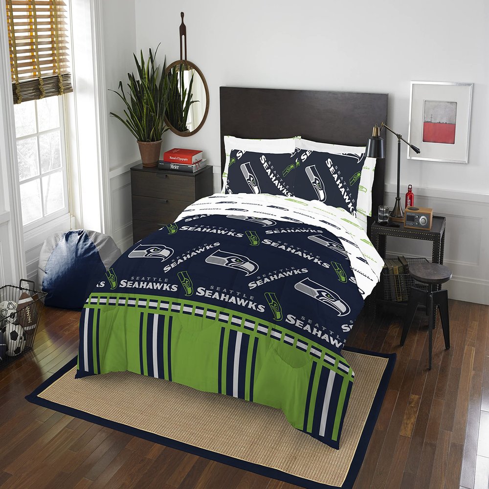 Northwest NFL Seattle Seahawks Unisex-Adult Bed in a Bag Set, Queen, Rotary