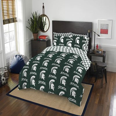 Northwest NCAA Michigan State Spartans Unisex-Adult Bed in a Bag Set, Queen, Rotary