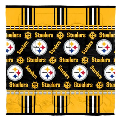 Northwest NFL Pittsburgh Steelers Unisex-Adult Bed in a Bag Set, Queen, Rotary