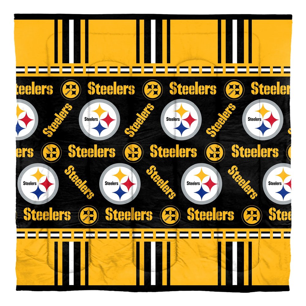 Northwest NFL Pittsburgh Steelers Unisex-Adult Bed in a Bag Set, Queen, Rotary
