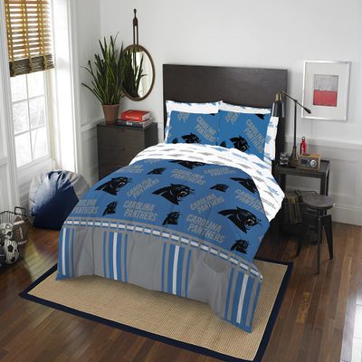 Northwest NFL Carolina Panthers Unisex-Adult Bed in a Bag Set, Queen, Rotary