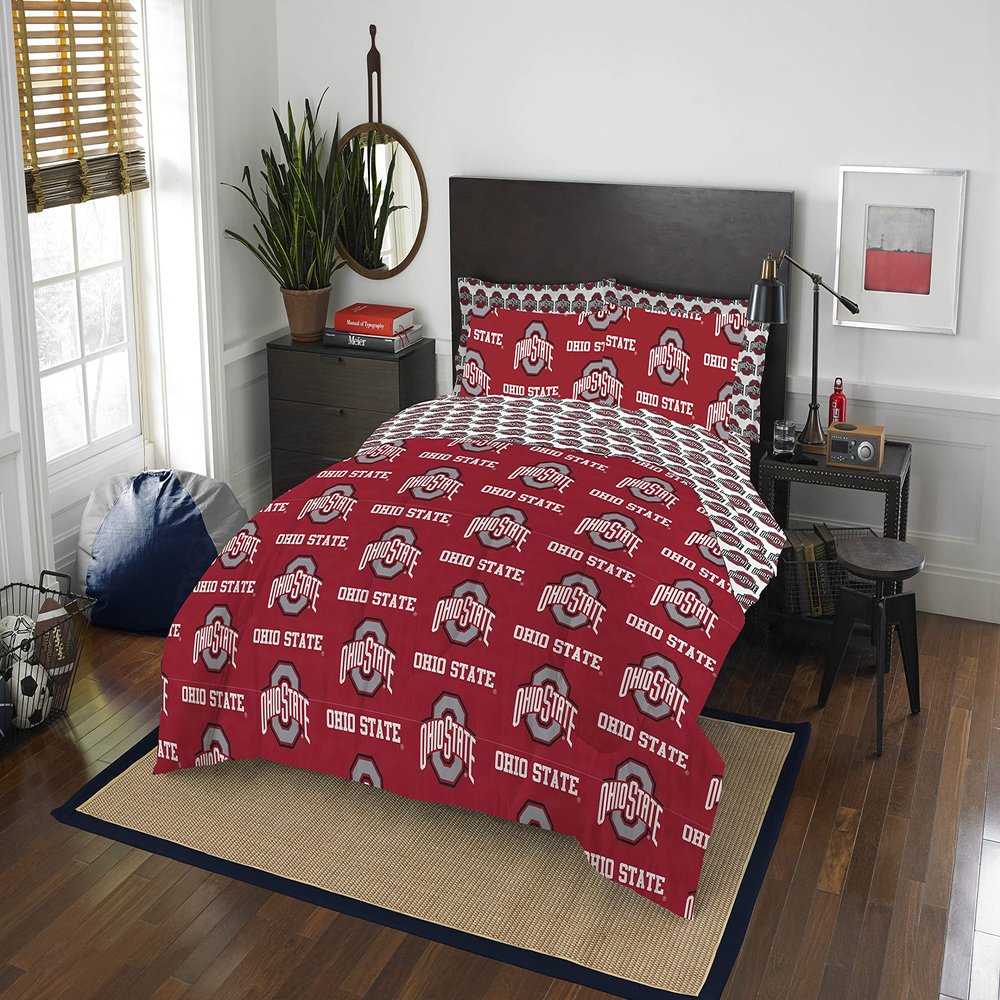 Northwest NCAA Ohio State Buckeyes Unisex-Adult Bed in a Bag Set, Queen, Rotary