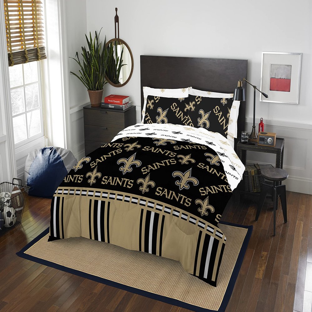 Northwest NFL New Orleans Saints Unisex-Adult Bed in a Bag Set, Queen, Rotary