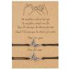 2Pcs/set Pinky Promise Long Distance Matching Bracelets Love Heart Adjustable for Couples Best Friends Couple Friendship Relationship Boyfriend Girlfriend Family Jewelry-Butterfly 2 view 1