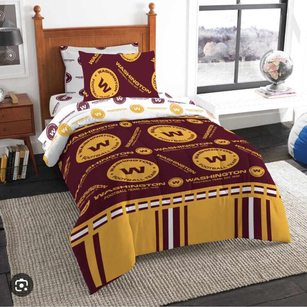 Northwest NFL Washington Football Team Unisex-Adult Bed in a Bag Set, Queen, Rotary