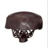 Joy's Billiard Pool Table Pockets, Leather Pool Table Pockets, Billiard Pockets, Made of Real Leather, Diamond Pattern Shield, Mahogany Color, Set of 6 view 1