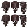 Joy's Billiard Pool Table Pockets, Leather Pool Table Pockets, Billiard Pockets, Made of Real Leather, Diamond Pattern Shield, Mahogany Color, Set of 6 view 2
