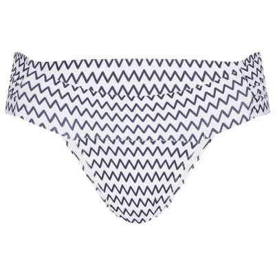 Kaerm Womens Print Low Rise Thong Bikini Briefs Triangle Panties Summer Beach Swim Bottom Black Wave Small