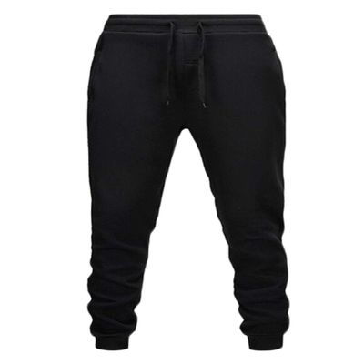 Andongnywell Men's Casual Jogger Sweatpants Basic Jogger Pants Elastic Waist with Pockets Trousers (Black,3X-Large)