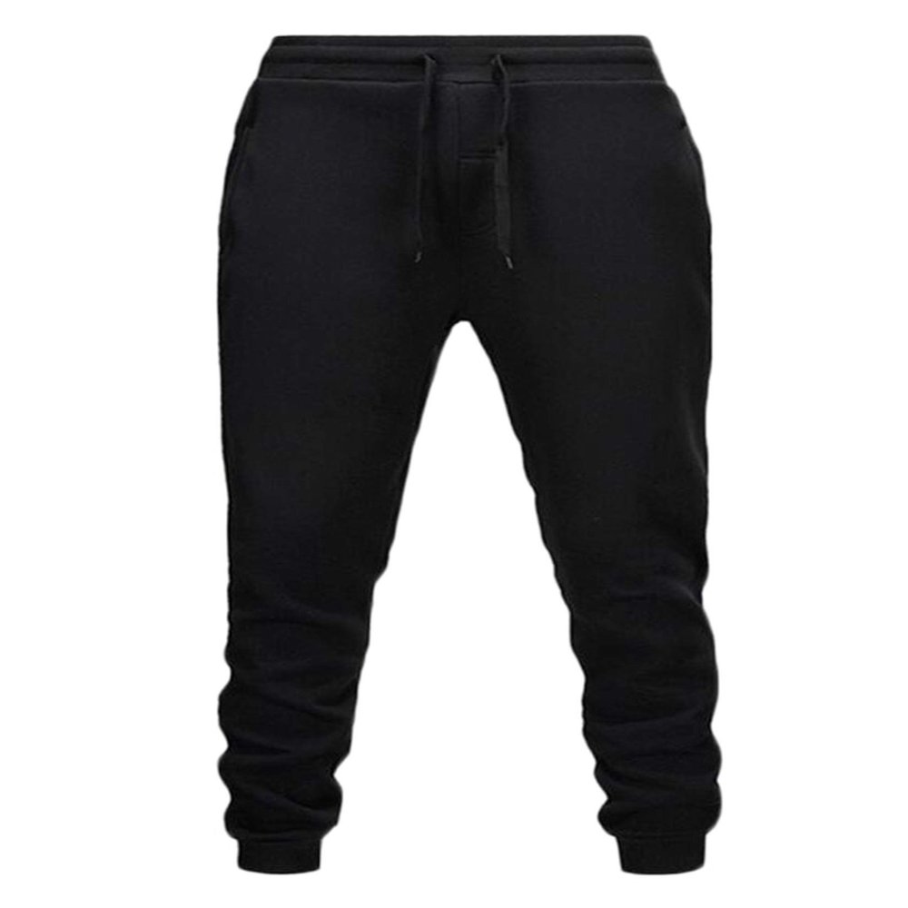 Andongnywell Men's Casual Jogger Sweatpants Basic Jogger Pants Elastic Waist with Pockets Trousers (Black,3X-Large)