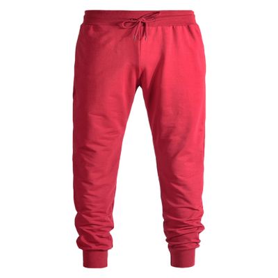 Andongnywell Men's Casual Jogger Sweatpants Basic Jogger Pants Elastic Waist with Pockets Trousers (Red,X-Large)