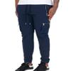 Andongnywell Men's Cargo Jogger Pants Workout Sweatpants Casual Trousers with Pockets Solid color Slim Pant (Navy Blue,Large) view 1