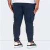 Andongnywell Men's Cargo Jogger Pants Workout Sweatpants Casual Trousers with Pockets Solid color Slim Pant (Navy Blue,Large) view 4