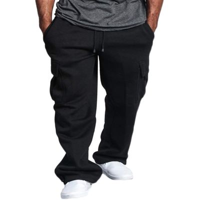 Andongnywell Men's Cargo Pants Slim Fit Casual Jogger Pant Sweatpants Elastic Waist Drawstring Trousers (Black,Medium)