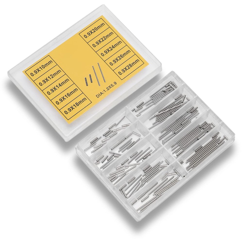 Watchband Tubes Pins , Watch Strap Tubes Pins , Watch Band Spring Bars Link Pins , Professional Watch Repair Accessory , with Separate Compartments , for Watch Repairing