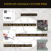 Watchband Tubes Pins , Watch Strap Tubes Pins , Watch Band Spring Bars Link Pins , Professional Watch Repair Accessory , with Separate Compartments , for Watch Repairing view 4