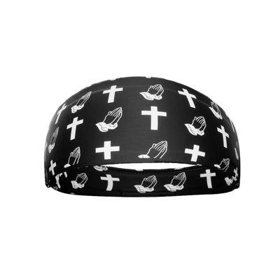 Elite Athletic Gear Unisex Headband/Sweatband. Multiple Designs! Sports, Fitness, Working Out, Yoga. (Praying Crosses)