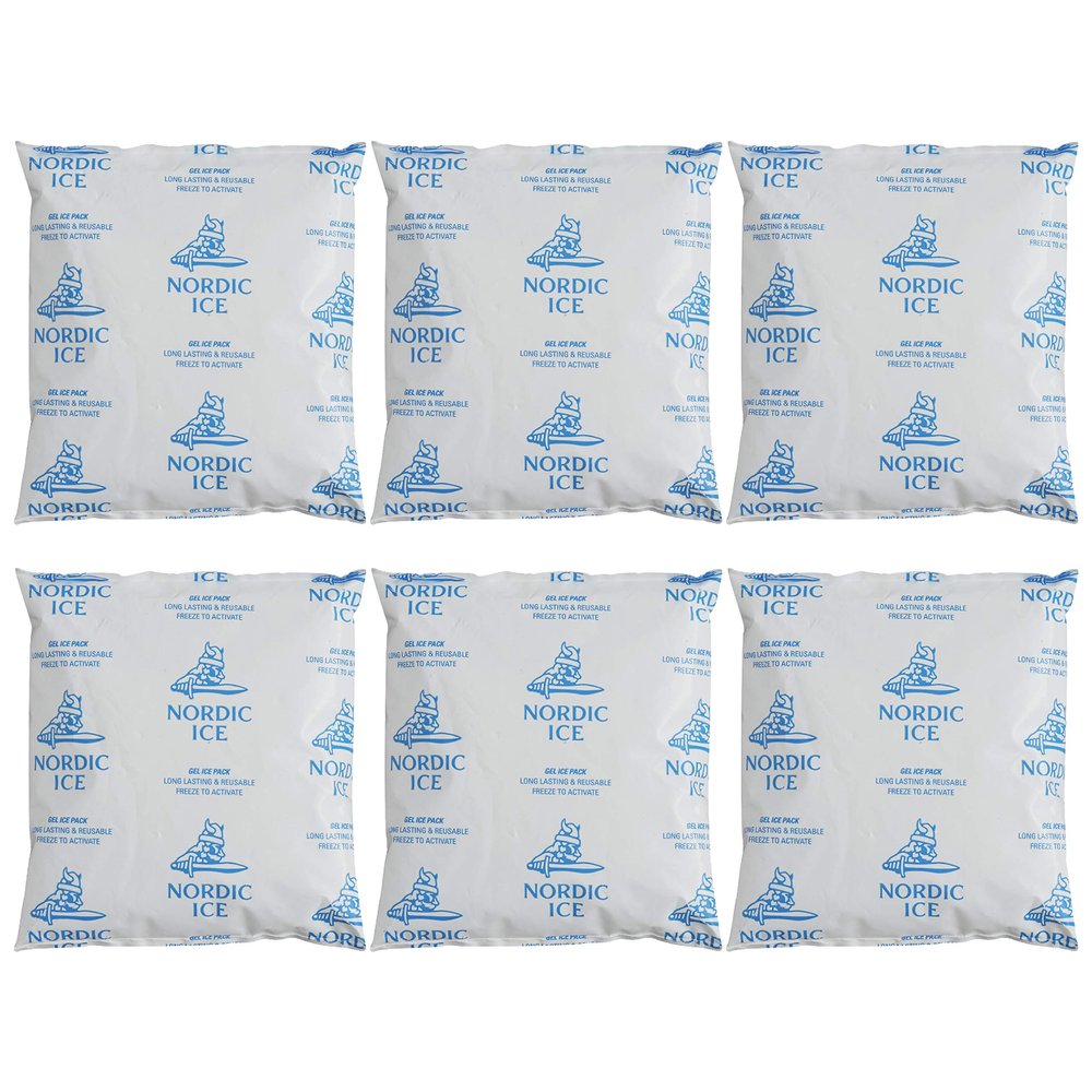 Nordic Pure Ice Packs Refrigerant Cold Gel 16oz (Pack of 6)