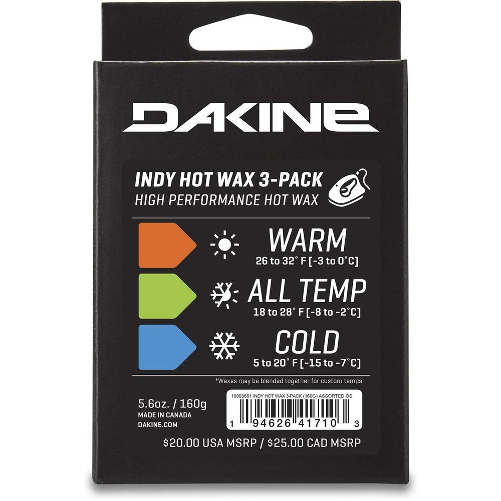 Dakine Indy Hot Wax 3-Pack 160G - Assorted, One Size