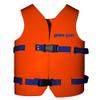 TRC Recreation Super Soft Child Size Medium Life Jacket USCG Approved Vinyl Coated Foam Swim Vest for Kids Swimming Pool and Beach Gear, Sunset Orange view 1