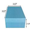 8 Boxes Made in USA Cotton Filled Jewelry Boxes (3 1/2" x 3 1/2" x 1 7/8" H, Light Blue) view 2