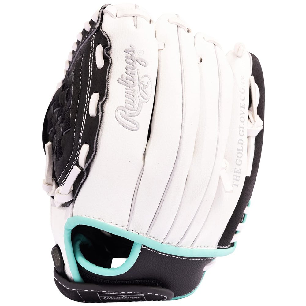 Rawlings Girls' 10.5 in Fastpitch Softball Pitcher/Infield Glove, for Left Hand Throwers,White