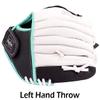 Rawlings Girls' 10.5 in Fastpitch Softball Pitcher/Infield Glove, for Left Hand Throwers,White view 3