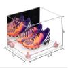Better Display Cases Acrylic Shoe Display Case - Large Rectangle Box with Mirror Case, Pink Risers and Clear Base 15.25" x 12" x 8" (A026/V12) view 2