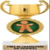 Crown Awards 6.5" Gingerbread Man Chaplet Gold Cup Trophy, Gingerbread Man Trophies, 10 Pack view 1
