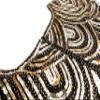 Women's Flapper Dresses 1920s Gatsby Sequin Fringed Party Costume with Headpiece (Style02-Black&Gold, Small) view 3