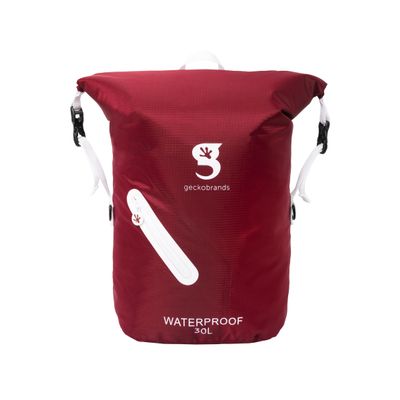 geckobrands Lightweight 30L Waterproof Backpack - Lightweight Watertight Outdoor Bag Hiking Traveling Light Water Activities