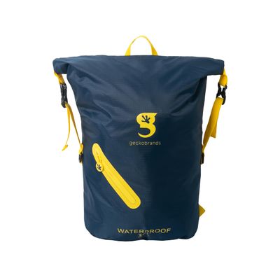geckobrands Lightweight 30L Waterproof Backpack - Lightweight Watertight Outdoor Bag Hiking Traveling Light Water Activities