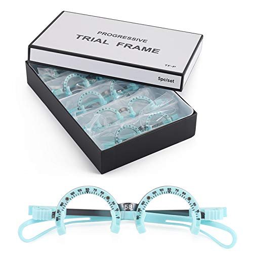 Dhoptical Titanium Alloy Trial Frame Half Rimless Frame Optical Use Three Lens Glasses Shop Equipment (58MM TO 66MM)