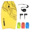 AQUARM 33 inch Bodyboard with Premium Wrist Leash and Fin Tethers, Super Lightweight & Slick Bottom Perfect Surfing for Kids Teens and Adults (Yellow) view 1