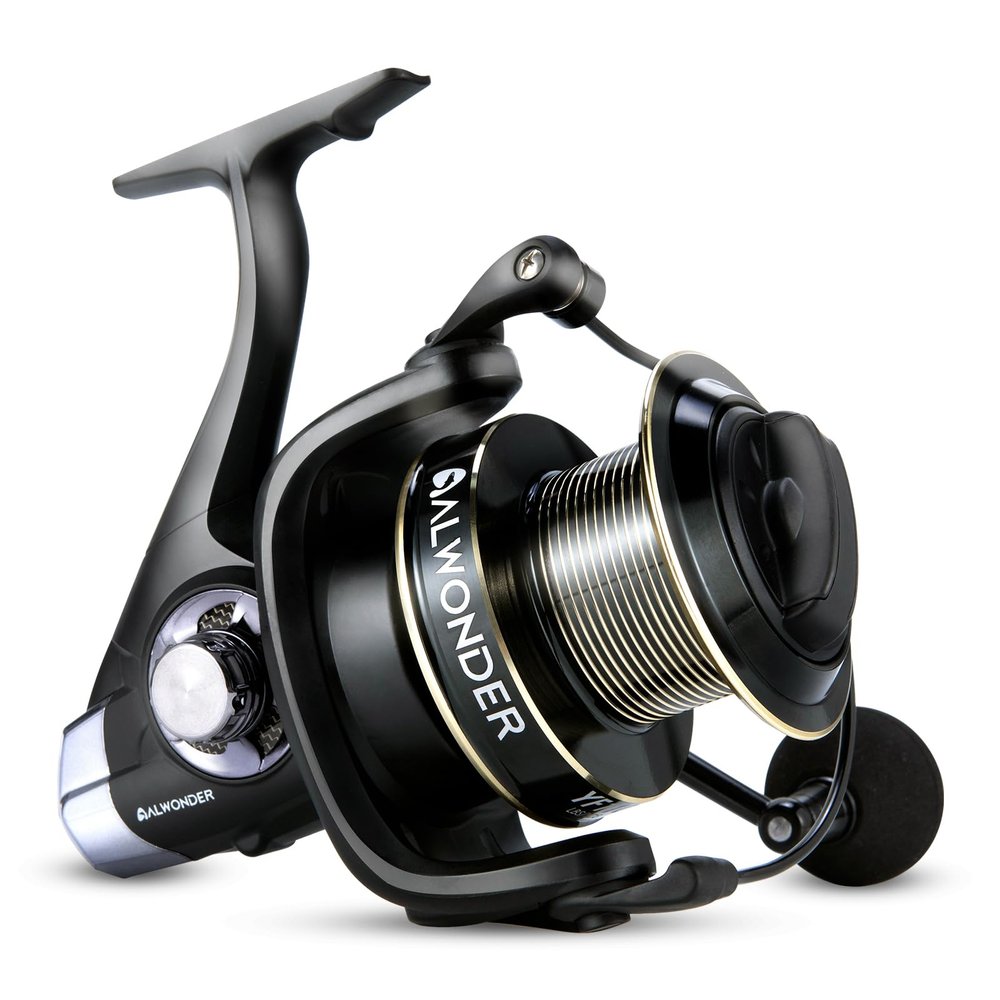 Alwonder Saltwater Spinning Reel 11000 Surf Casting Fishing Reel Graphite Body 13+1 Stainless Steel BBS 35LB Max Drag Ocean Sea Fishing Offshore Reel