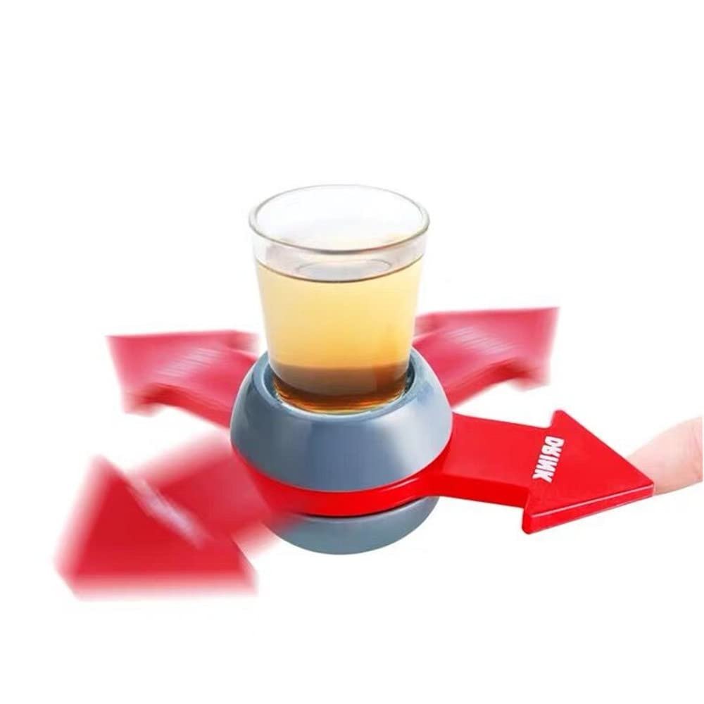 Yun River Spin the Shot Fun Party Drinking Game, Shot Spinner,Includes 2 Ounce Shot Glass
