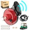 10L0L 12 Volt Golf Cart Horn Kit for Yamaha EZGO Club Car or UTV Boat, Floor Mount Button Switch, Universal Loud Horn Volume Up to 118db view 1