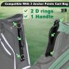 BIG TEETH Golf Bag Straps Swivel Backpack Straps Replacement Adjustable Thick Padded Bag Strap, Universal Comfort Easy Installation (2 Tape Connected Black) view 3