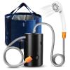 B. TAWD Portable Camping Shower,USB Charging, Built-in 4400mAh,Outdoor Camping Shower Pump+Camping 20L Folding Bucket, self-Priming Pump Draws Water to The showerhead for Camping,Hiking, Beach,Travel view 1