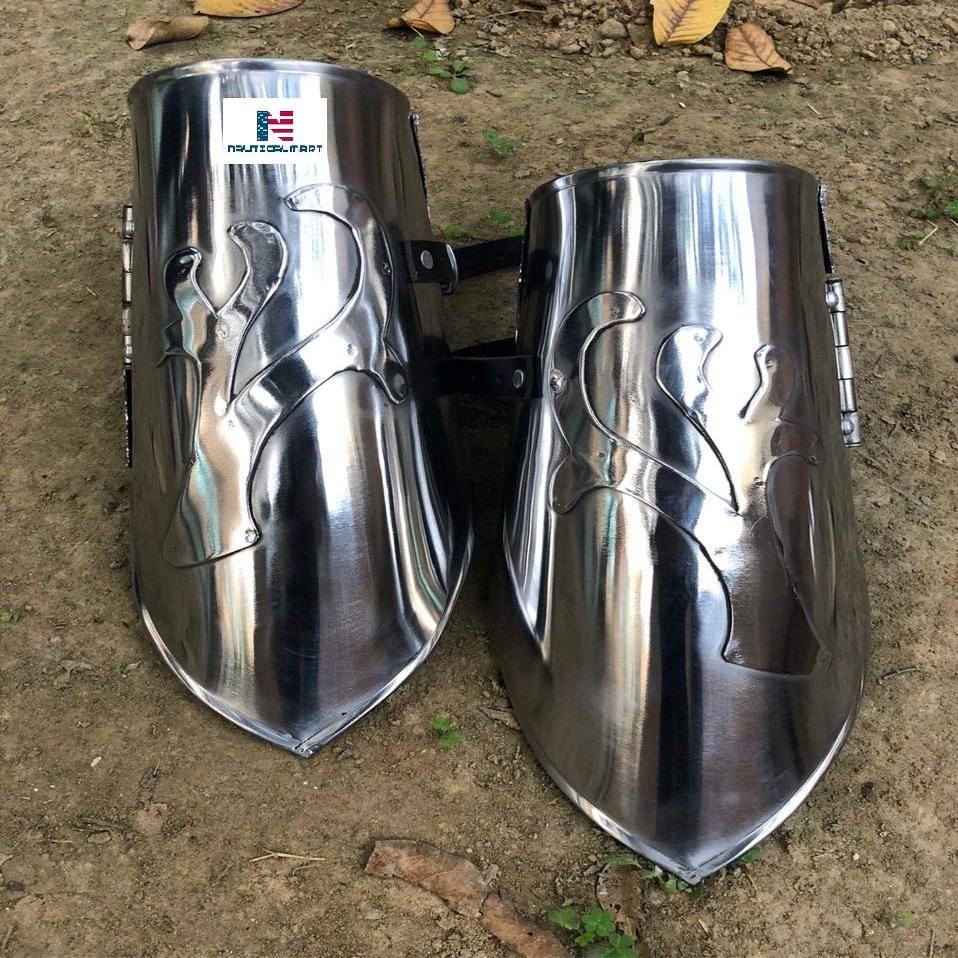 Nautical-Mart Medieval Knight King Elendil Armour Gondor Fountain Arm bracers & Leg Greaves (Arm bracers)