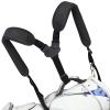 BIG TEETH Golf Bag Straps Swivel Backpack Straps Double Strap, Adjustable Thick Padded Bag Strap, Universal Comfort Easy Installation (2 Buckle Connected Black) view 1