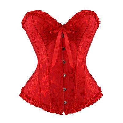 Kranchungel Corset Tops for Women: Renaissance Corset Bustier Shapewear - Halloween Costumes for Themed Parties Aged 25-35 Medium Red