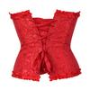 Kranchungel Corset Tops for Women: Renaissance Corset Bustier Shapewear - Halloween Costumes for Themed Parties Aged 25-35 Medium Red view 3