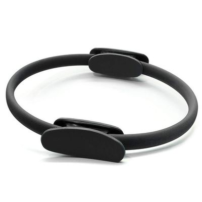 Pilates Circle Ring Resistance Exercise Workout Fitness Gym Yoga Ring Dual Band-Black